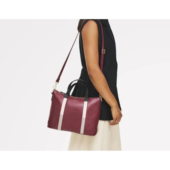 Radley London Waterloo Way Zip-Top Satchel Bag Merlot Burgundy Leather NWT - Picture 7 of 16